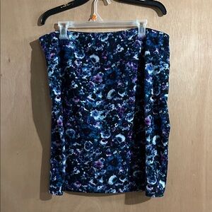 J. Jill Blue and Purple Floral Skirt
